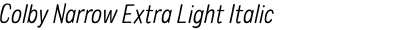 Colby Narrow Extra Light Italic